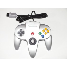 Mando compatible Nintendo 64 plata (nuevo)