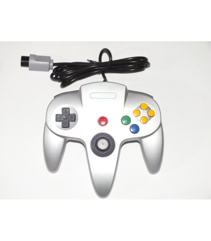 Mando compatible Nintendo 64 plata (nuevo)