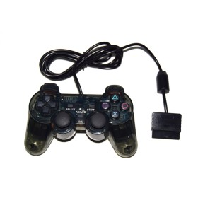 Mando Playstation/Playstation 2 compatible negro transparente