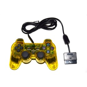 Mando Playstation/Playstation 2 compatible amarillo transparente