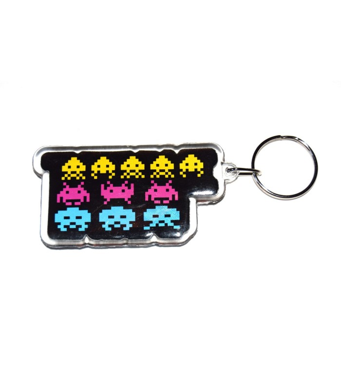 Llavero Space Invaders Insert Coin