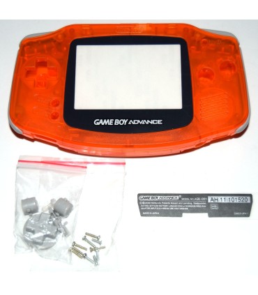 Carcasa GameBoy Advance Naranja Transparente