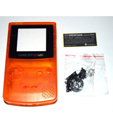 Carcasa GameBoy Color Naranja Transparente