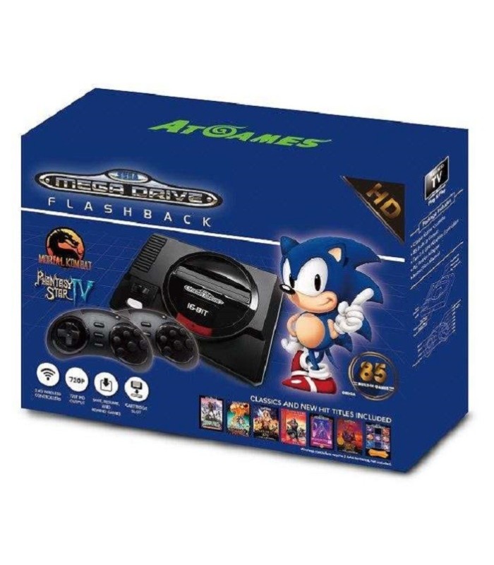 Consola Megadrive Flashback HD con 85 juegos y ranura cartuchos Consola Megadrive Flashback HD con 85 juegos y ranura cartuchos
