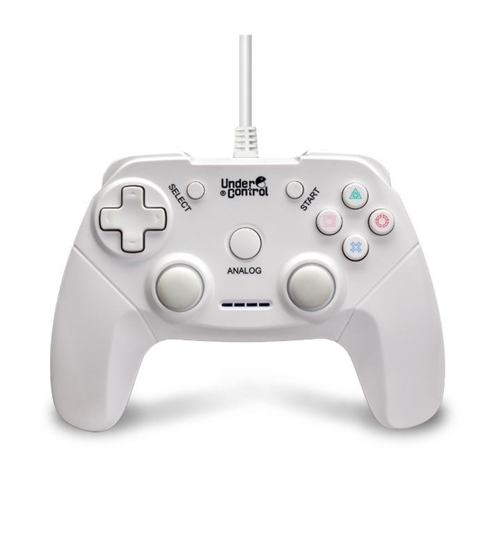 Mando Playstation/Playstation 2 compatible blanco Under Control