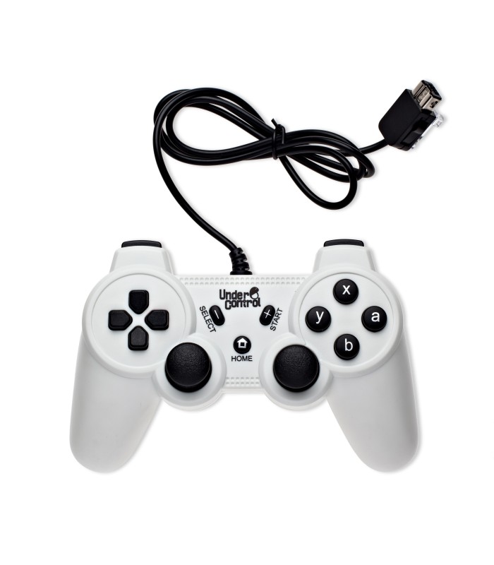 Mando compatible Wii/WiiU blanco tipo Playstation Mando compatible Wii/WiiU blanco tipo Playstation