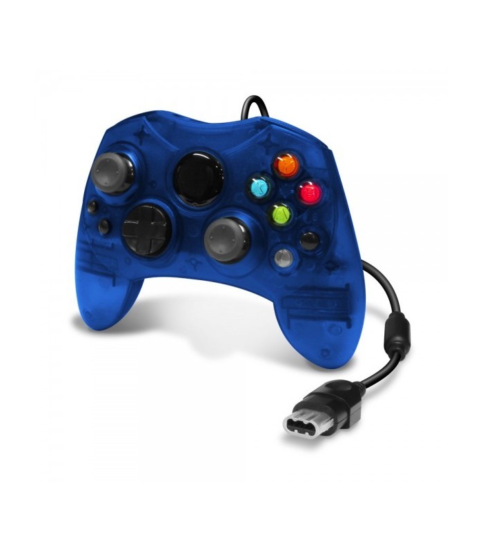 Mando compatible Xbox azul transparente