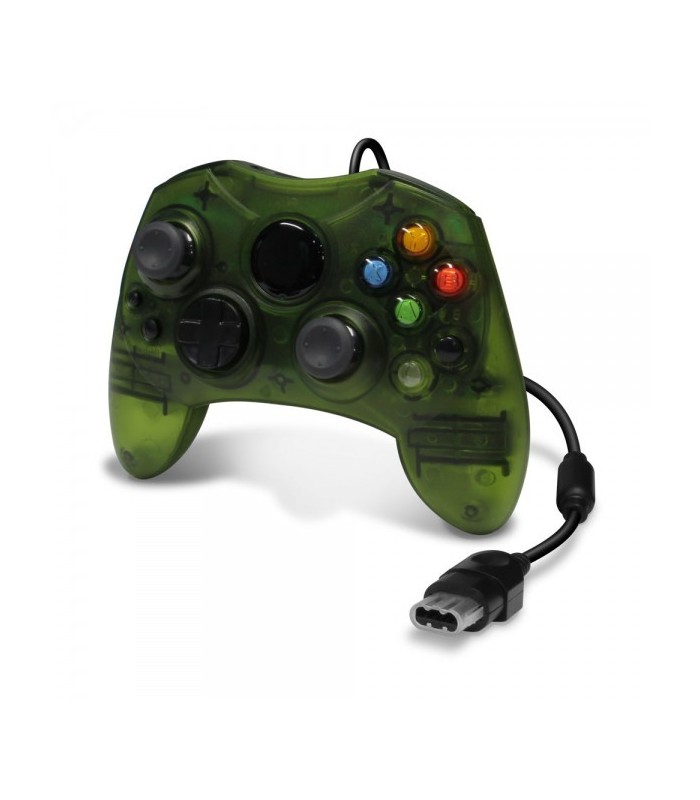 Mando compatible Xbox verde transparente
