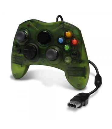 Mando compatible Xbox verde transparente