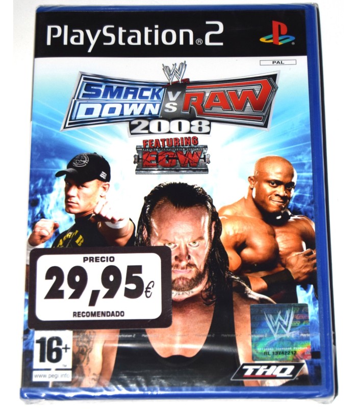 Juego Playstation 2 WWE Smackdown VS Raw 2008 (Nuevo)