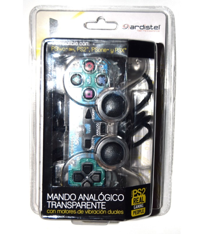 Mando Playstation/Playstation 2 compatible transparente Ardistel Mando Playstation/Playstation 2 compatible transparente Ardistel