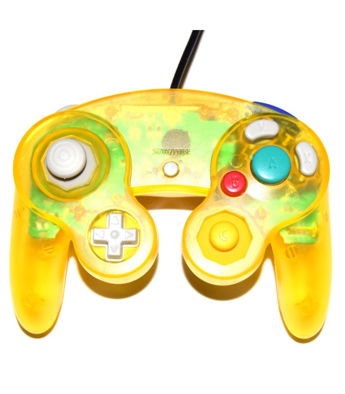 Mando compatible Gamecube/Wii amarillo transparente