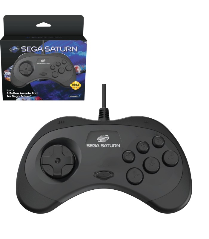 Mando Sega Saturn negro (licenciado)