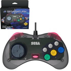 Mando Sega Saturn gris transparente (licenciado)