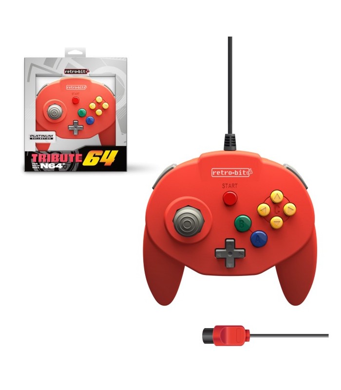 Mando Nintendo 64 Tribute64 rojo Mando Nintendo 64 Tribute64 rojo