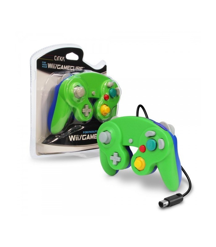 Mando compatible Gamecube/Wii verde/azul