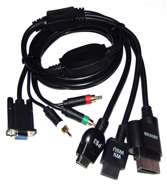 En marcha Aprobación agenda Cable VGA multiple Playstation 3/Wii/Wii U/Xbox 360 - Retrocables - Tienda  de cables retro