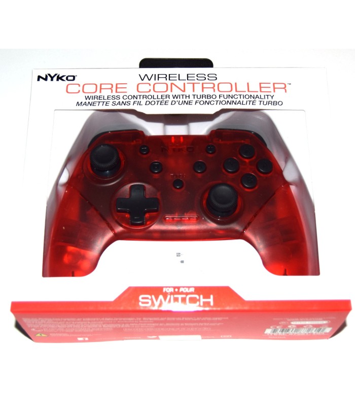 Mando Pro compatible Switch Bluetooth Nyko rojo transparente Mando Pro compatible Switch Bluetooth Nyko rojo transparente