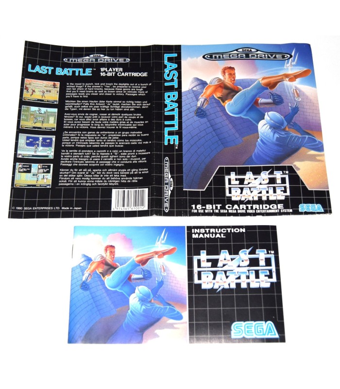 Carátula y manual Last Battle Megadrive Carátula y manual Last Battle Megadrive