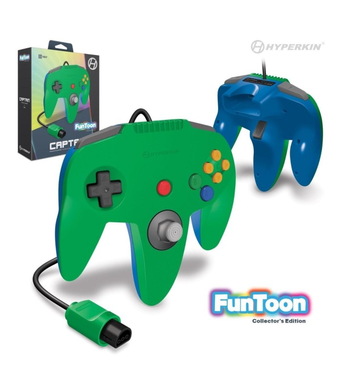 Mando Nintendo 64 Captain verde/azul Funtoon Collector's Edition Mando Nintendo 64 Captain verde/azul Funtoon Collector's Edition