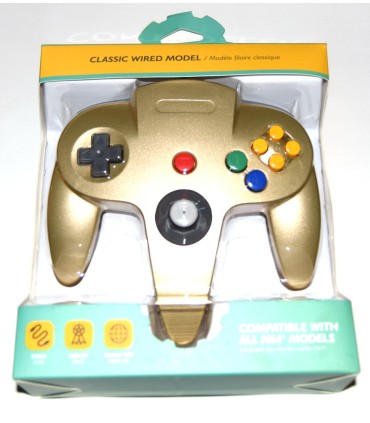 Mando compatible Nintendo 64 dorado Hyperkin