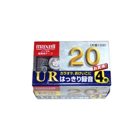Pack 4 Cinta de Cassette vírgen Maxell UR20 20min