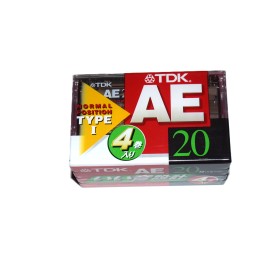 Pack 4 Cinta de Cassette vírgen TDK AE20 20min