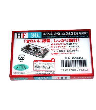 Cinta de Cassette vírgen Sony HF30 30min