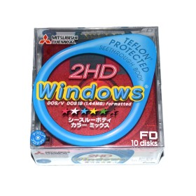 Caja disquetes 3 1/2 2HD Mitsubishi colores