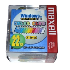 Caja disquetes 3 1/2 2HD Maxell Color Club