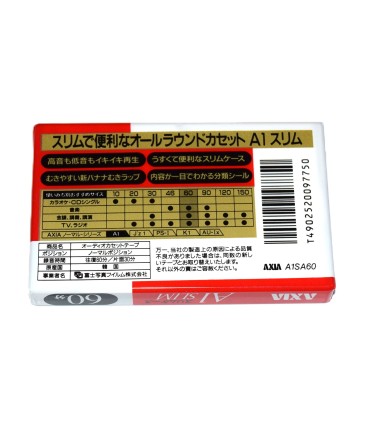 Cinta de Cassette vírgen Axia A1 Slim 60min