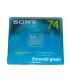 Minidisc 74 minutos Sony Emerald green