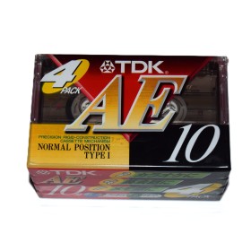 Pack 4 Cinta de Cassette vírgen TDK AE10 10min