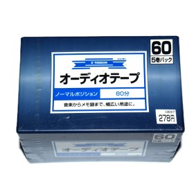 Pack 5 Cinta de Cassette vírgen S'Ribbon 60min