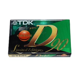 Cinta de Cassette vírgen TDK D90 Green Limited Edition 90min