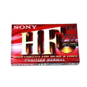 Cinta de Cassette vírgen Sony HF90 CD 90min