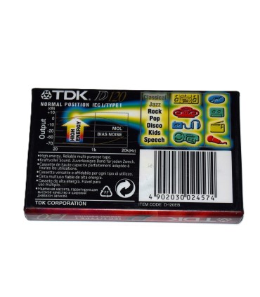 Cinta de Cassette vírgen TDK D120 120min