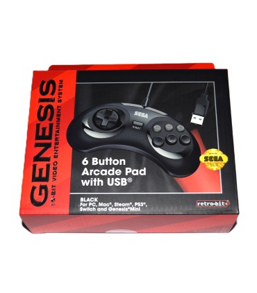 Mando USB Sega Megadrive 6 botones Megadrive Mini