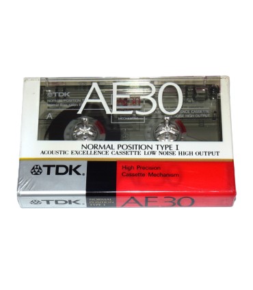 Cinta de Cassette vírgen TDK AE30 30min modelo 1989