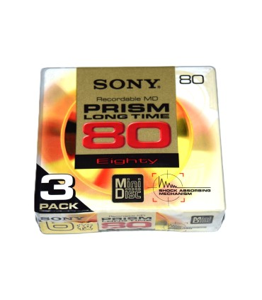 Pack 3 Minidisc 80 minutos Sony Prism