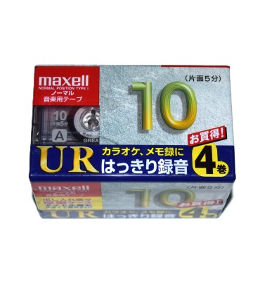 Pack 4 Cinta de Cassette vírgen Maxell UR10 10min