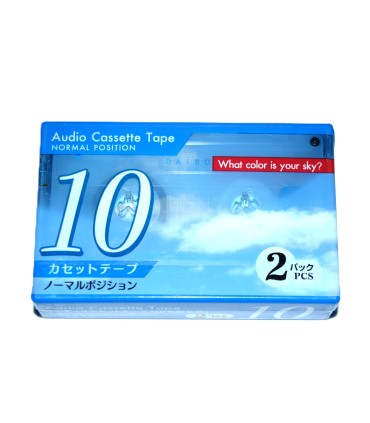 Pack 2 Cinta de Cassette vírgen Daiso Sky 10min