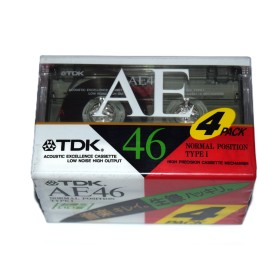 Pack 4 Cinta de Cassette vírgen TDK AE46 46min