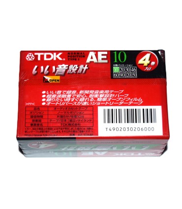 Pack 4 Cinta de Cassette vírgen TDK AE10 10min