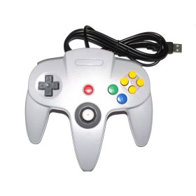 Mando tipo Nintendo 64 USB gris