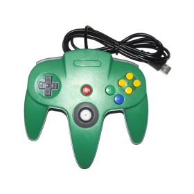 Mando tipo Nintendo 64 USB verde