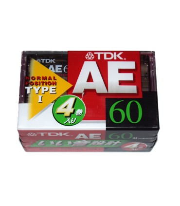 Pack 4 Cinta de Cassette vírgen TDK AE60 60min