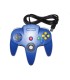 Mando tipo Nintendo 64 USB azul