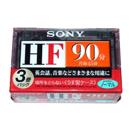 Pack 3 Cinta de Cassette vírgen Sony HF90 90min