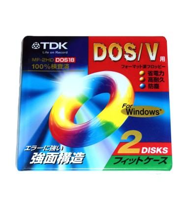 Pack 2 Disquete 3 1/2 HD TDK MF-2HD DOS/V